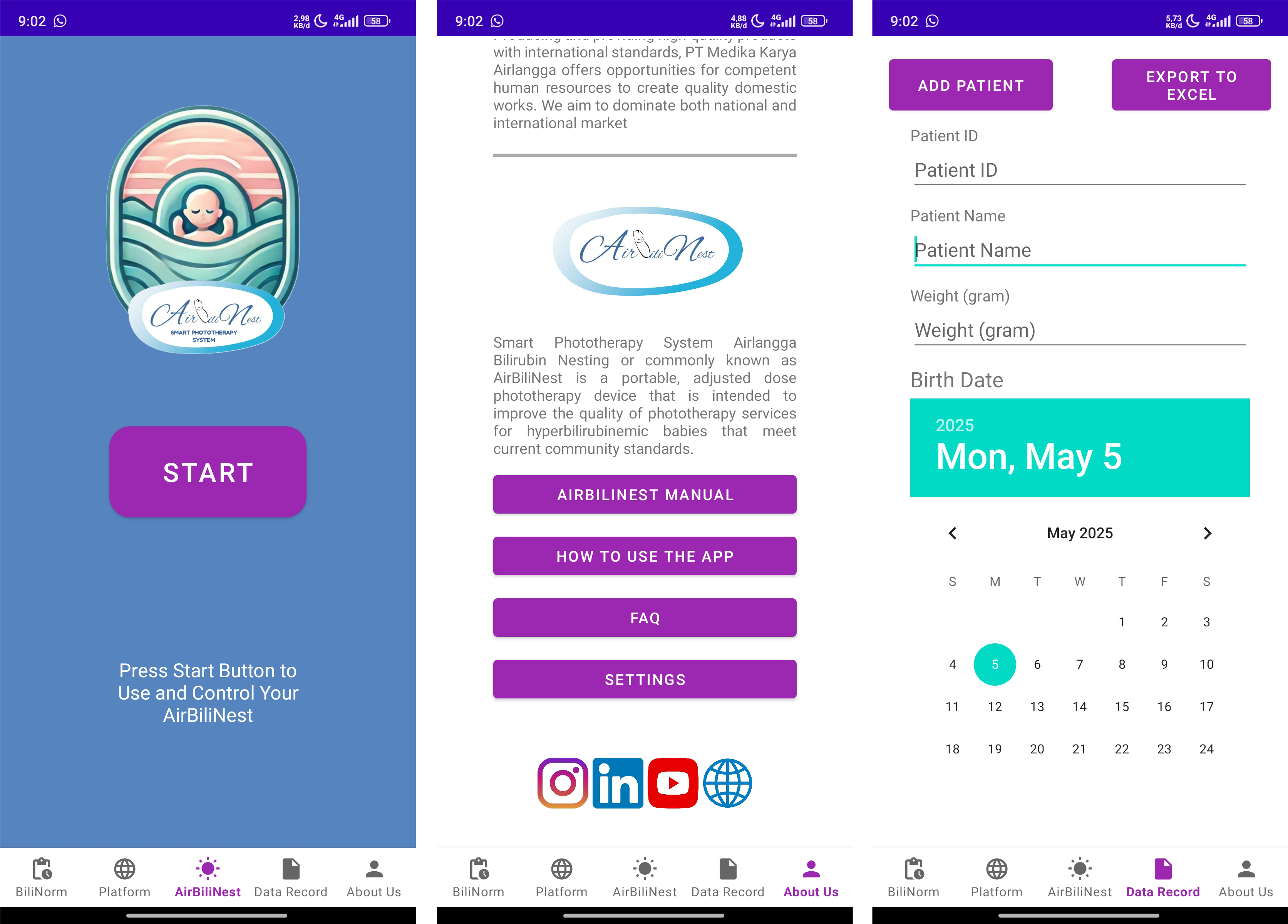 airbilinest app